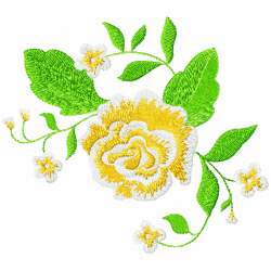 Flowers And Tree Embroidery Design 3